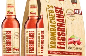 Krombacher Brauerei GmbH & Co.: Von Natur aus erfrischend - KROMBACHER'S FASSBRAUSE Rhabarber jetzt neu auf dem Markt (FOTO)