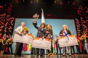 Fleurop AG: Alex Choi aus Südkorea gewinnt die Weltmeisterschaft der Floristen in Berlin