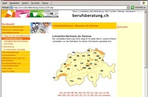SDBB / CSFO: Offene Lehrstellen aller Kantone auf berufsberatung.ch