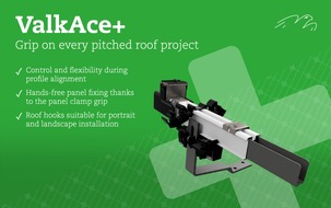 Van der Valk Solar Systems: Faster, safer and easier installation on pitched roofs: Van der Valk Solar Systems introduces ValkAce+