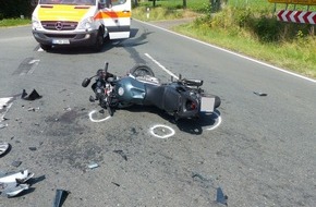 Polizei Minden-Lübbecke: POL-MI: Motorradfahrer (58) bei Kollision verletzt