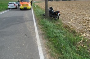 Polizeiinspektion Hameln-Pyrmont/Holzminden: POL-HM: Kradunfall zwischen Daspe und Hayen