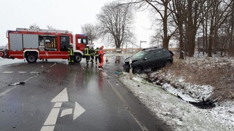 Polizeiinspektion Stade: POL-STD: Autofahrer bei Unfall auf der Bundesstraße 3 in Buxtehude schwer verletzt