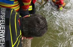 Feuerwehr München: FW-M: Dramatische Minuten an der Isar (Isarvorstadt)