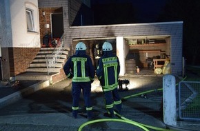 Feuerwehr Lennestadt: FW-OE: Garagenbrand in Maumke - starke Rauchentwicklung sorgt für Einsatz der Feuerwehr