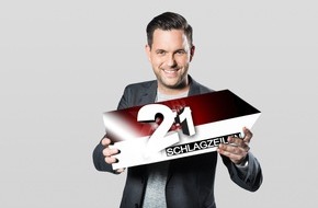 SAT.1: Packende Headlines, bewegende Geschichten: Matthias Killing zeigt in seiner Show "21 Schlagzeilen" die spektakulärsten 
TV-Momente am 18. Mai 2016 um 20:15 Uhr
