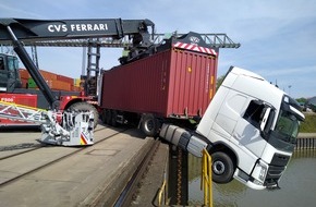 Polizeipräsidium Einsatz, Logistik und Technik: PP-ELT: Verkehrsunfall im Hafen Trier