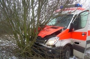 Polizeidirektion Neustadt/Weinstraße: POL-PDNW: Unfall mit leicht verletztem RTW-Fahrer - Hettenleidelheim, B 47, 
03.01.2017, 10:00 Uhr
