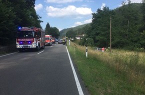 Polizeidirektion Neustadt/Weinstraße: POL-PDNW: Zuviel getankt, zu viel gelenkt - Verkehrsunfall in Erfenstein
