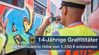 Bundespolizeidirektion München: Bundespolizeidirektion München: Graffitisprayer geschnappt: Jugendliche verursachen Schaden in Höhe von 1.350 Euro