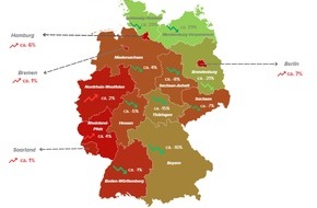 RABOT Energy DE GmbH: 2025: In welchen Bundesländern die Netzentgelte sinken und wo sie steigen / In 10 Bundesländern sinkende und in 6 steigende Netzentgelte