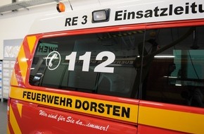 Feuerwehr Dorsten: FW-RE: Brand in einem Waldstück konnte schnell gelöscht werden