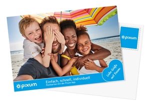 Produktneuheit: Die Pixum Postkarte schickt Fotos auf Reisen