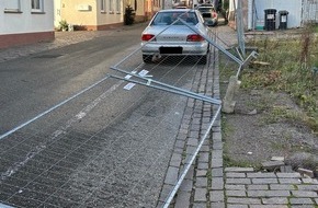 Polizeidirektion Landau: POL-PDLD: Zaun gegen Auto