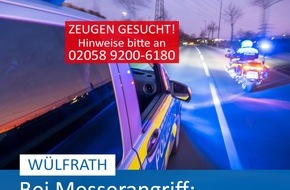 Polizei Mettmann: POL-ME: 26-Jähriger bei Messerangriff schwer verletzt - Wülfrath - 2212019