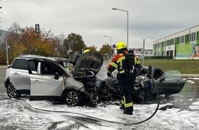 Landespolizeiinspektion Erfurt: LPI-EF: Verkehrsunfall führt zu Brand