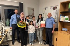 Polizeidirektion Montabaur: POL-PDMT: Polizei Hachenburg ehrt Maide Sönmez für ihr vorbildliches Handeln