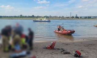 Polizei Duisburg: POL-DU: D&uuml;sseldorf: "Nur bis zu den Knien im Wasser" - 40-J&auml;hriger nach Badeunfall reanimiert
