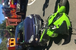 Feuerwehr Herdecke: FW-EN: Verkehrsunfall mit Motorrad fordert eine verletzte Person