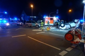 Feuerwehr Dinslaken: FW Dinslaken: Verkehrsunfall mit drei leicht verletzten Personen