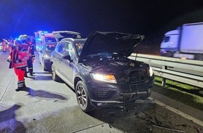 Kreisfeuerwehr Rotenburg (Wümme): FW-ROW: Verkehrsunfall auf der Autobahn mit 9 Personen - Feuerwehr unterstützt bei Großaufgebot an Rettungsmitteln
