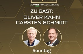 Sky Deutschland: Oliver Kahn, Carsten Schmidt und Lothar Matthäus am Sonntag Gäste bei "Sky90 - die Unibet Fußballdebatte" im Free-TV auf Sky Sport News