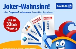 PAYBACK GmbH: Der PAYBACK Joker ist wieder da! Mit dabei bei der beliebtesten Kampagne sind wieder viele Partner mit noch mehr Punkten und tollen Gewinnen