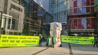 Robin Wood e.V.: Protest gegen Porsche-Hauptversammlung: Waldschutz statt Rennstrecke!