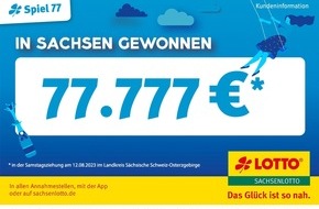 Sächsische Lotto-GmbH: „Sachsenlotto-Urlaubsschein“ bringt 77.777 Euro nach Freital