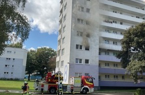 Feuerwehr Dortmund: FW-DO: Wohnungsbrand - Eine verletzte Person gerettet