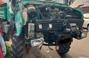 Polizeidirektion Landau: POL-PDLD: Annweiler - Unimog rollt in Garage