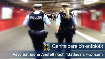 Bundespolizeidirektion München: Bundespolizeidirektion München: Widerstand nach "Badesalz"-Konsum - Genitalbereich entblößt