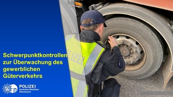 Polizeipräsidium Oberhausen: POL-OB: Polizei kontrolliert gewerblichen Güterverkehr auf der Konrad-Adenauer-Allee