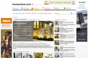homesolute.com: 20 Jahre homesolute.com: Das Online-Portal für alle, die Wert auf ein schönes Zuhause legen