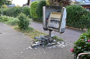 Kreispolizeibehörde Rhein-Kreis Neuss: POL-NE: Unbekannte knacken Zigarettenautomaten