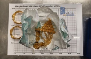 Hauptzollamt München: HZA-M: Zoll entdeckt Goldschmuck, versteckt in Babywindeln