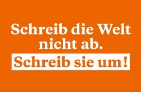 Brot für die Welt: "Schreib die Welt nicht ab. Schreib sie um!" / Neue Plakatkampagne von Brot für die Welt wirbt für mehr Mut und Engagement