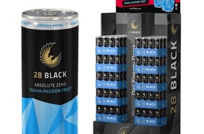 28 BLACK: Trendkategorie "Zero": Energy Drink 28 BLACK erweitert Portfolio um neue zuckerfreie Variante / 28 BLACK Absolute Zero Guava-Passion Fruit sorgt für kalorienfreies Geschmackserlebnis (FOTO)