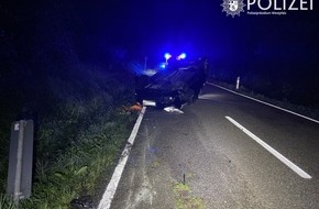 Polizeiinspektion Zweibrücken: POL-PIZW: Alkohol legt Auto aufs Dach