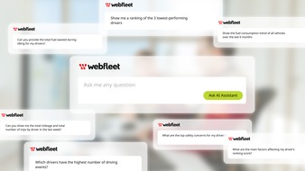 webfleet: Premiere auf der IAA TRANSPORTATION 2024: Neuer Webfleet / KI-Assistent optimiert Datennutzung und Effizienz im Flottenmanagement