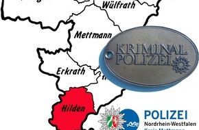 Polizei Mettmann: POL-ME: Weißes Leichtkraftrad verschwand vom Gehweg - Hilden - 2006089