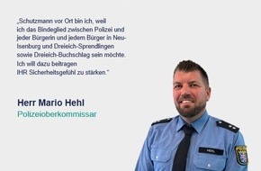 Polizeipräsidium Südosthessen: POL-OF: Mario Hehl ist der neue Schutzmann vor Ort / Polizeiposten Gravenbruch mit neuen Öffnungszeiten
