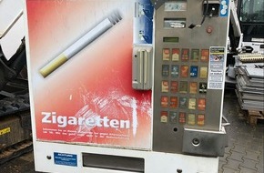 Kreispolizeibehörde Olpe: POL-OE: Aufgehebelter Zigarettenautomat in Heggen