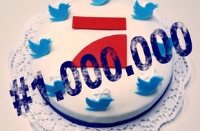 ProSieben: #ProSiebenDanke! Deutschlands erfolgreichster Medien-Account knackt die magische Millionen-Grenze auf Twitter (FOTO)