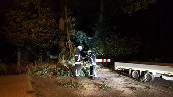 Feuerwehr Schermbeck: FW-Schermbeck: Sturmschaden am späten Abend