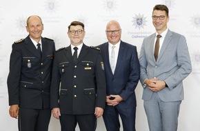 Polizeipräsidium Osthessen: POL-OH: Amtswechsel im Polizeipräsidium Osthessen / Abteilungsdirektor Theo Wiegand in den Ruhestand verabschiedet - Stippich folgt