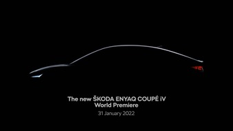 Skoda Auto Deutschland GmbH: ŠKODA ENYAQ COUPÉ iV: Weltpremiere am 31. Januar