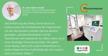 HappyOrNot GmbH: Hohe Patientenzufriedenheit im "MVZ Meine Strahlentherapie Nürnberg