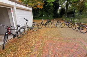 Polizeiinspektion Delmenhorst / Oldenburg - Land / Wesermarsch: POL-DEL: Landkreis Oldenburg: Diebstahl von Fahrrädern am Bahnhof Huntlosen vereitelt +++ Eigentümer gesucht