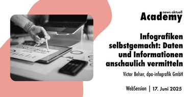 dpa-Akademie: Infografiken selbstgemacht: Daten und Informationen anschaulich vermitteln / Ein Online-Seminar der news aktuell Academy